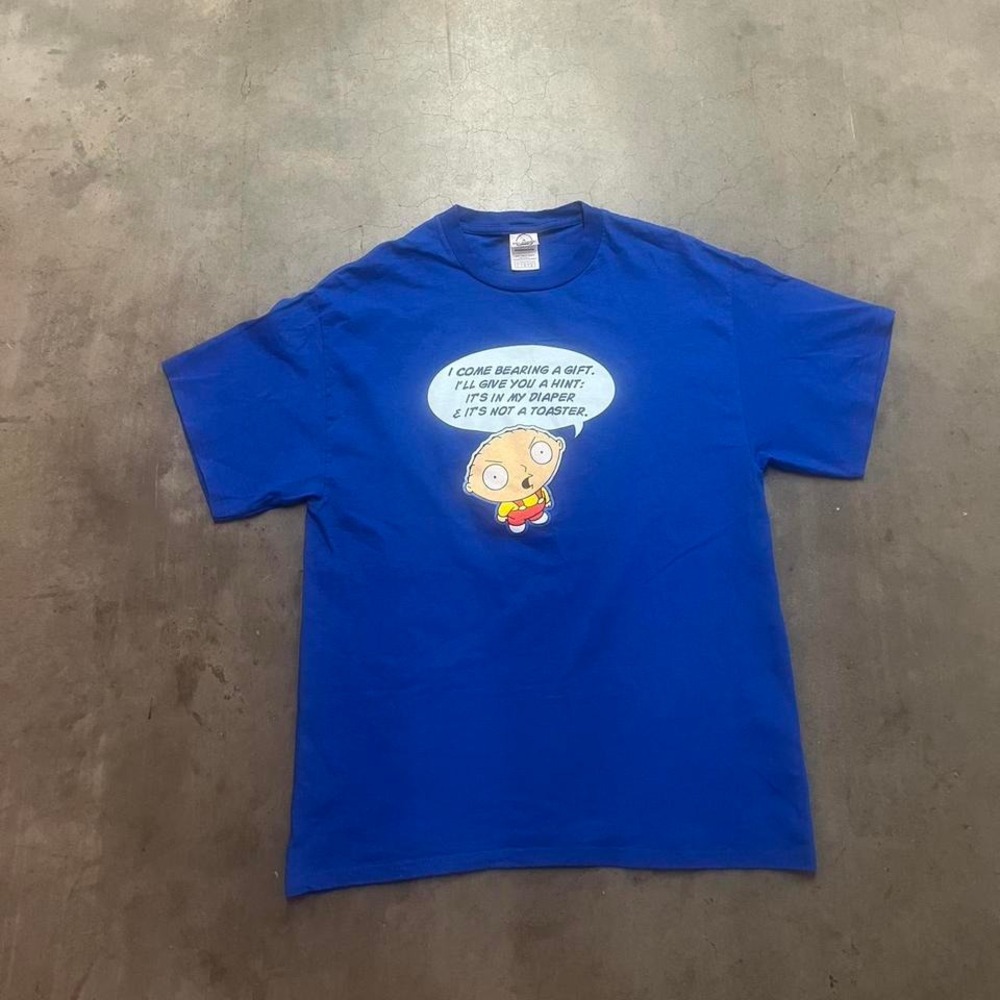 Vintage Y2K 2003 stewy big‎ face character family guy t-shirt